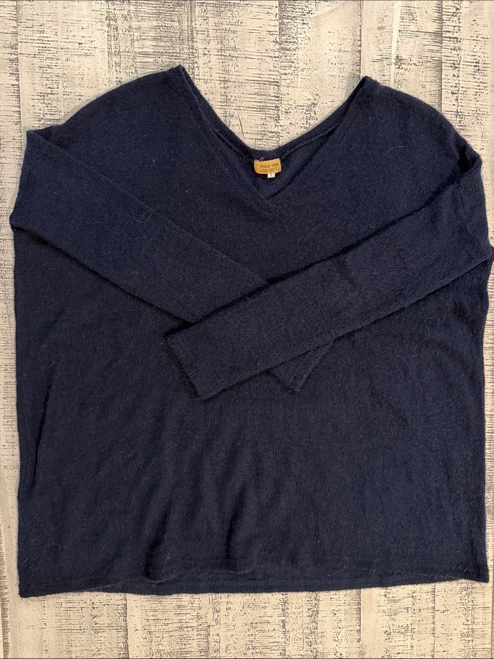 Piko 1988 Women's Navy V-Neck Sweater